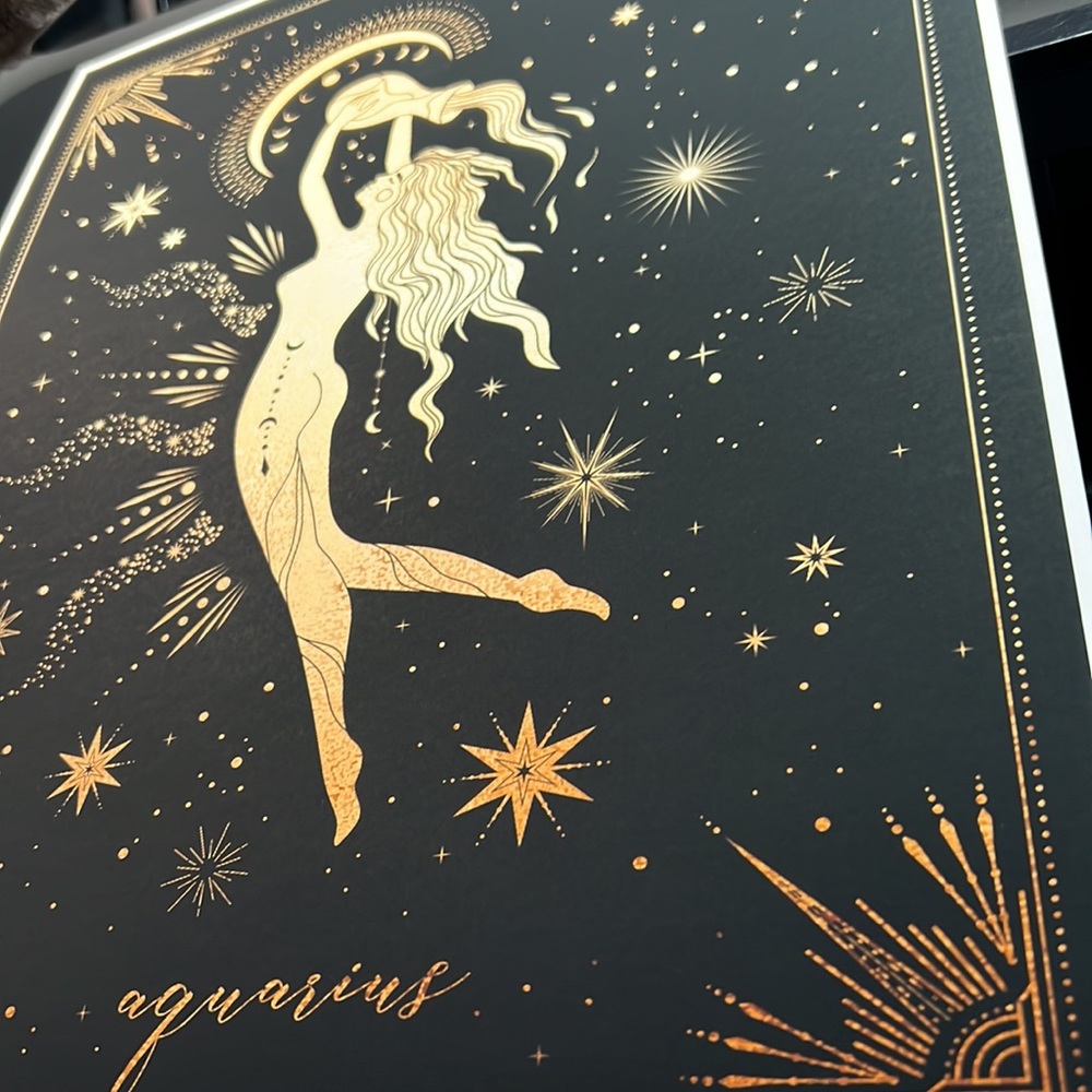 Aquarius Wall Art Celestial Zodiac Print Poster Unframed - Picture 10 of 15